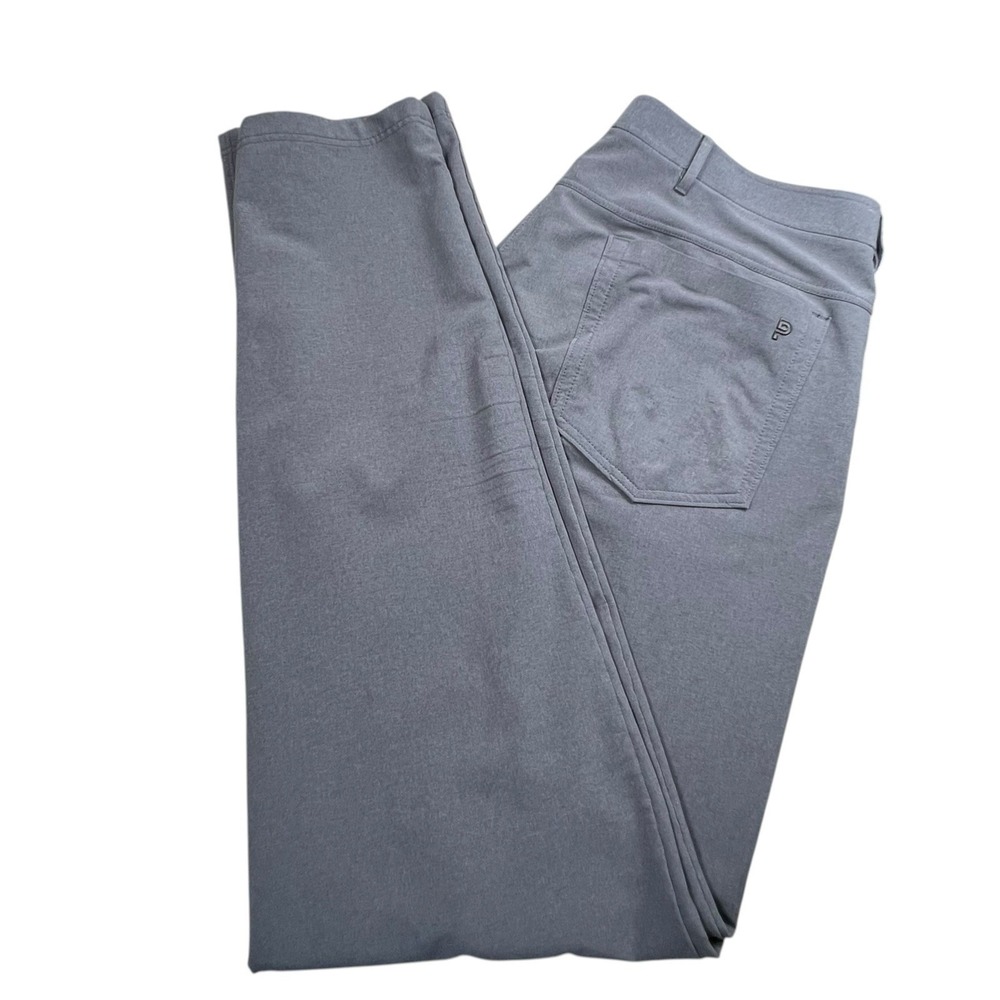 Public Rec Mens 38X34.5 Gray Stretch Polyester Straight Leg Pants (Tag38X36)